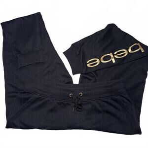 Bebe Black Logo Jogger Sweatpants